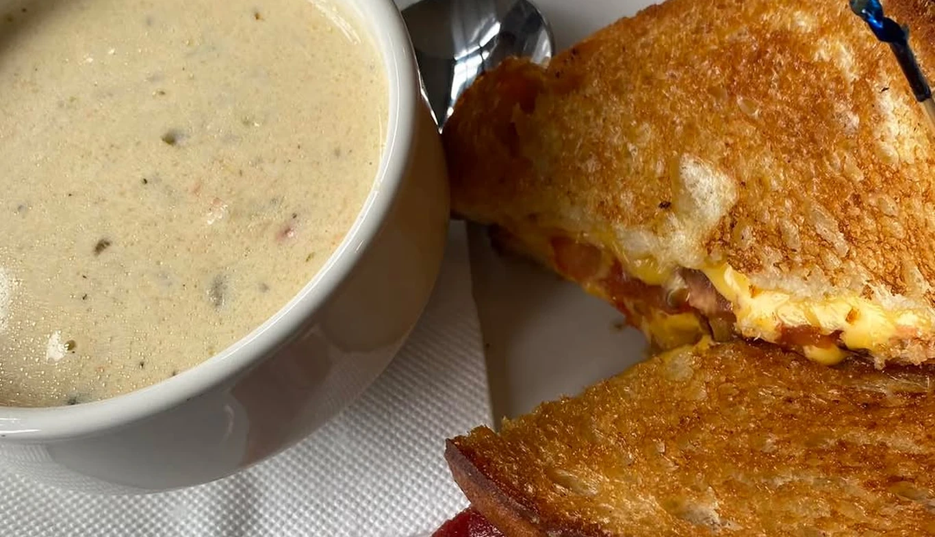 Grilled cheese sandwich with a cup of soup at McNamara's Pub & Restaurant, Irish pub near Capitol Hill DC