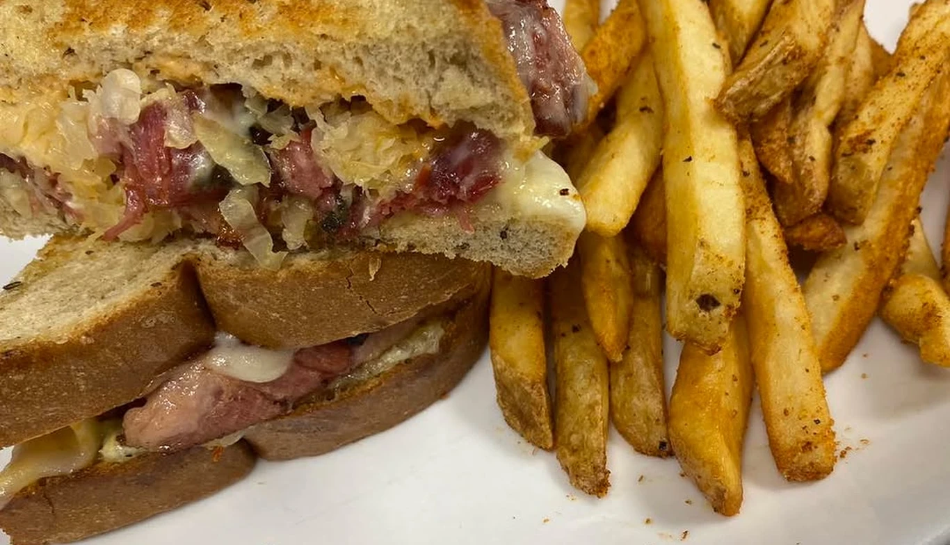Reuben sandwich with fries at McNamara's Pub & Restaurant, Irish pub near Del Ray VA