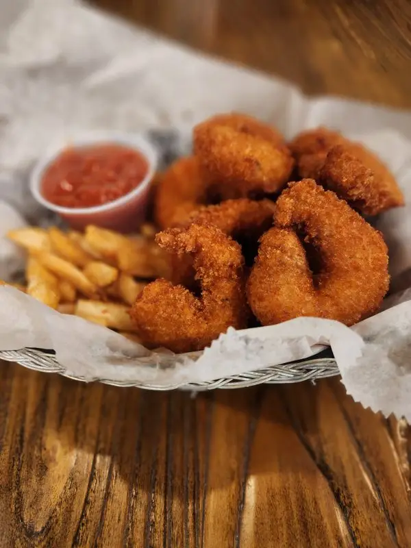 Fried shrimp basket with fries and cocktail sauce – McNamara's August special